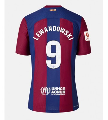 Barcelona Robert Lewandowski #9 Koszulka Podstawowych Kobiety 2023-24 Krótki Rękaw
